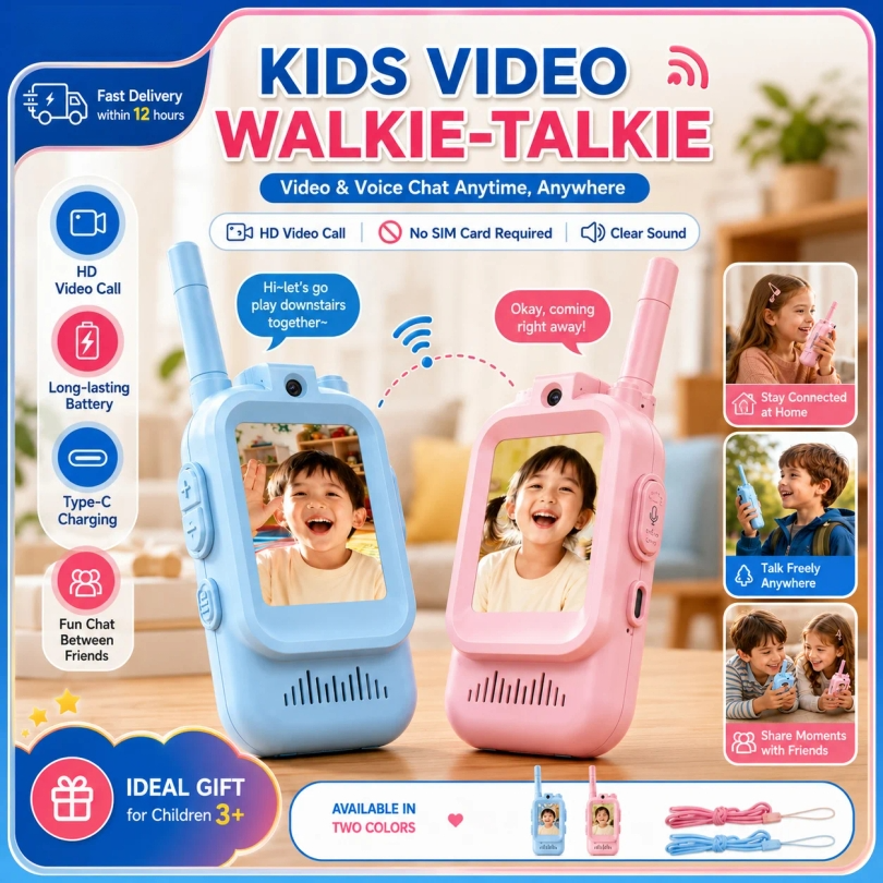 Toys For Kids Video - 2PCS Kids Video Walkie Talkies USB