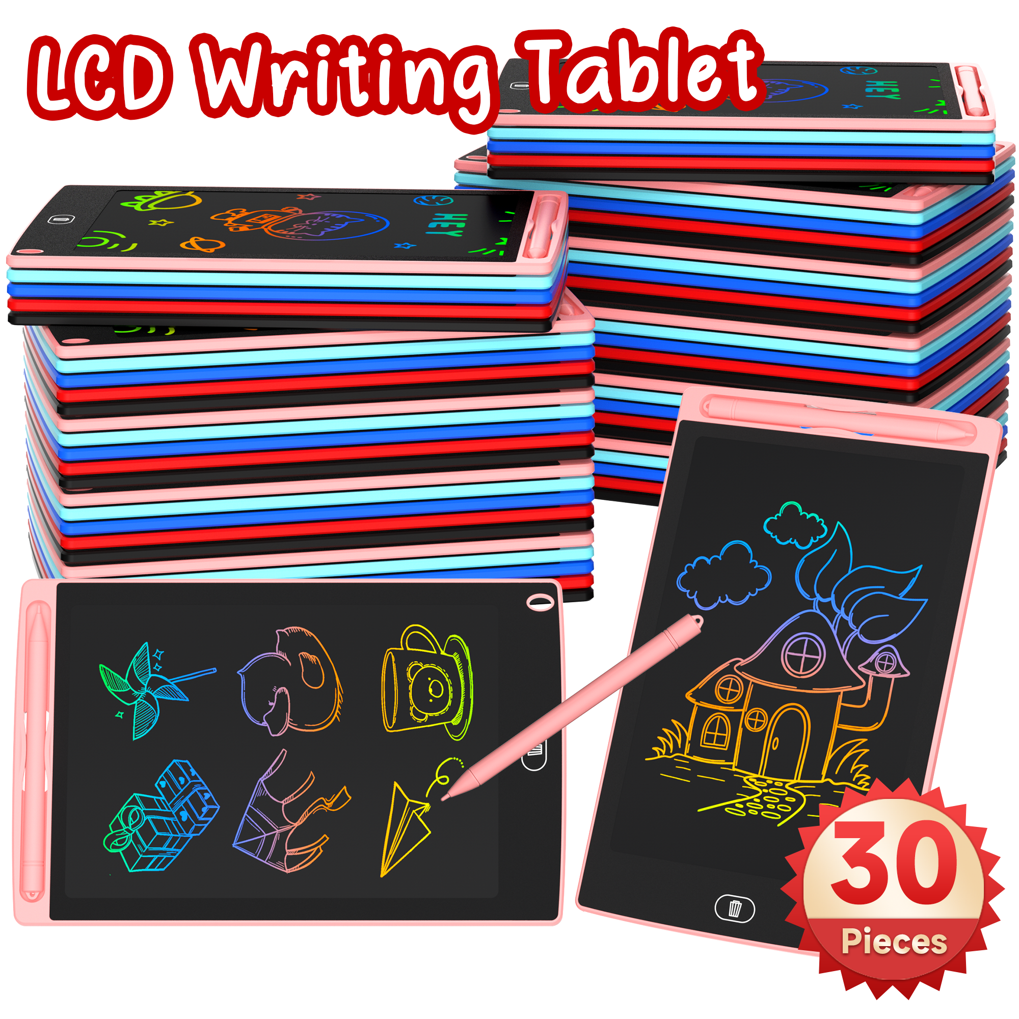 Kids Toys Learning - 30pcs of 8.5 Inch LCD Drawing
