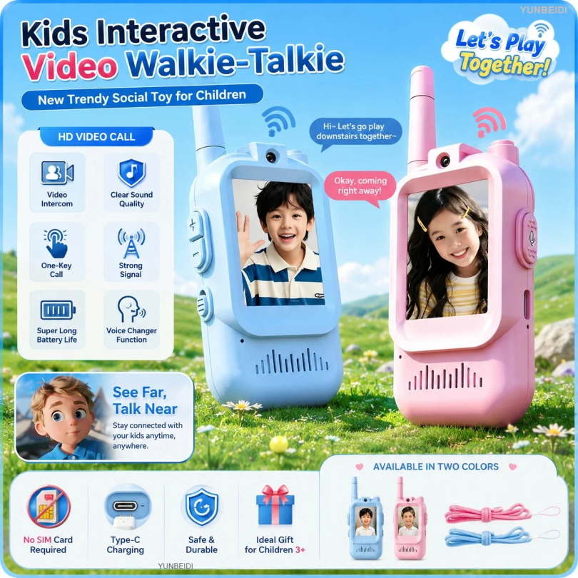 2PCS Kids Video Walkie Talkies - Toys For Kids Video review and price
