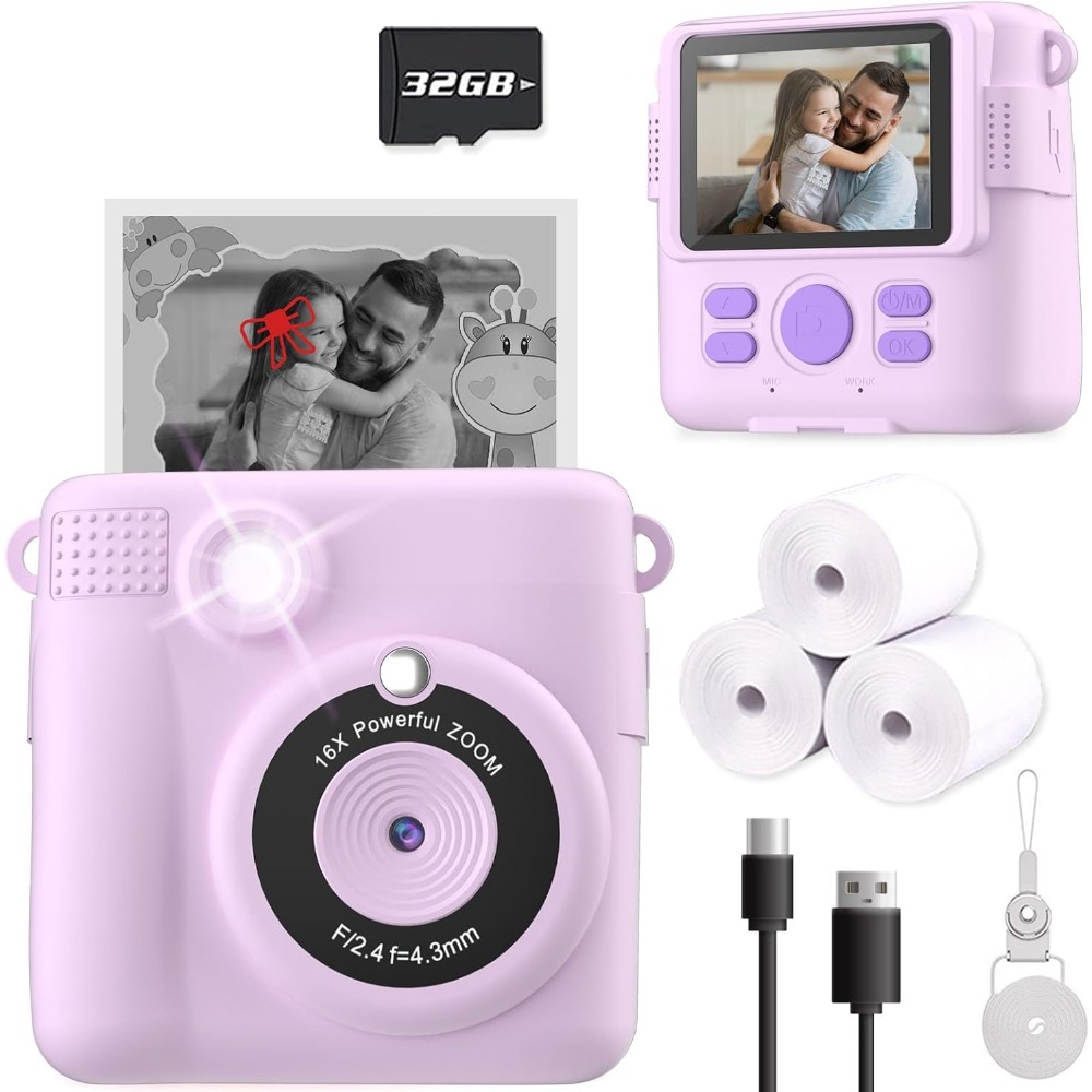 Instant Print Camera for Kids, - Toys For Kids Video review and price