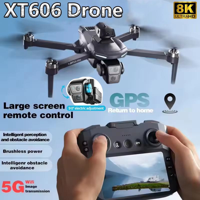 XT606 MAX GPS NEW Drone 8k Pro - Xiaomi Kids Toys review and price