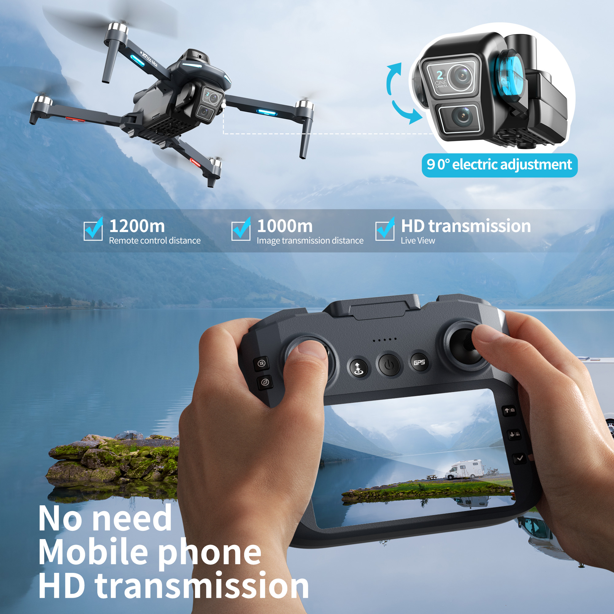 XT606 MAX GPS NEW Drone 8k Pro - Xiaomi Kids Toys review and price