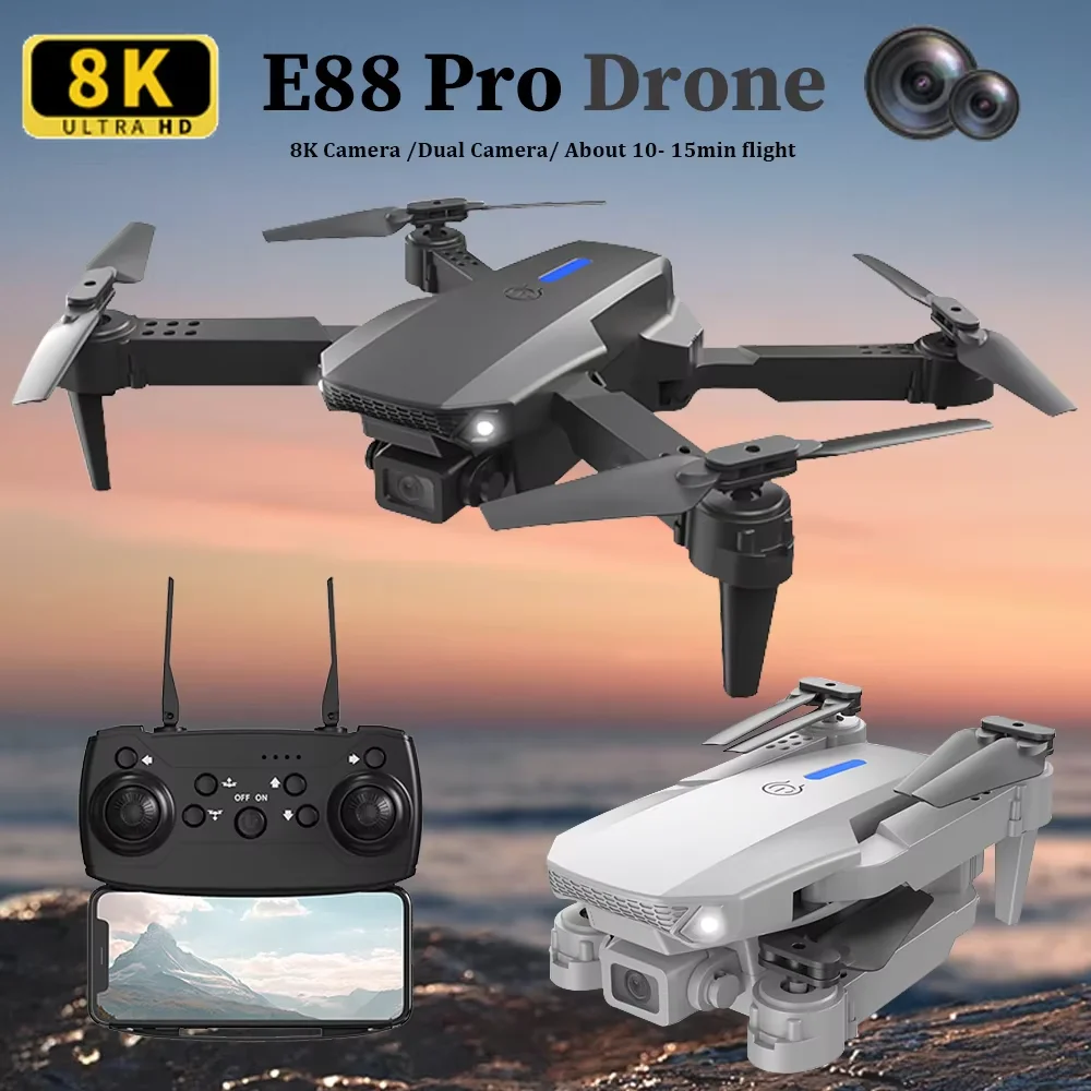 2026 E88 HD 4K RC Drone with W - Toys For Kids Video review and price