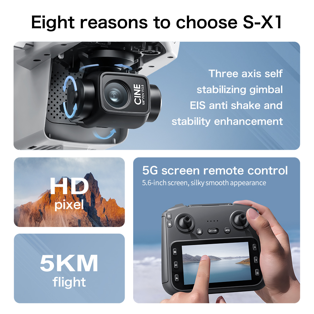 Lenovo S-X1 Drone 8K HD Profes - Toys For Kids Video review and price