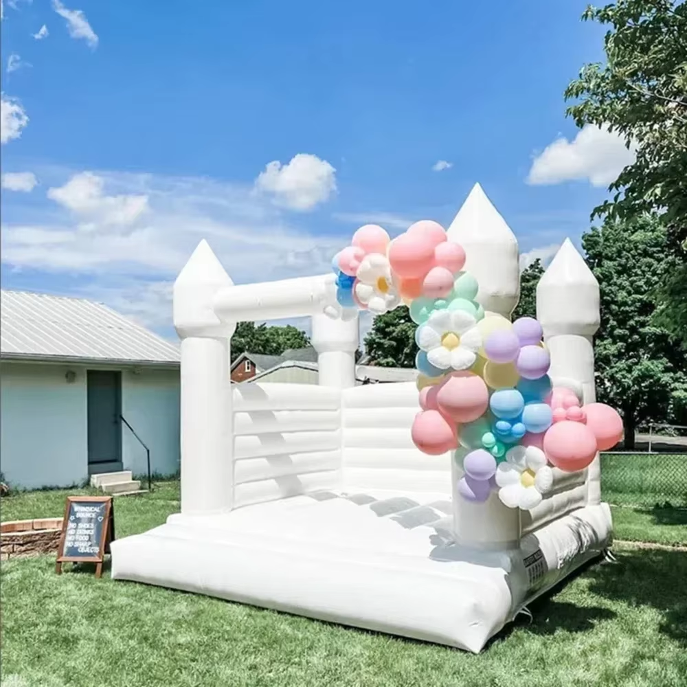 White Inflatable Bounce House  - Kids Toys House review and price