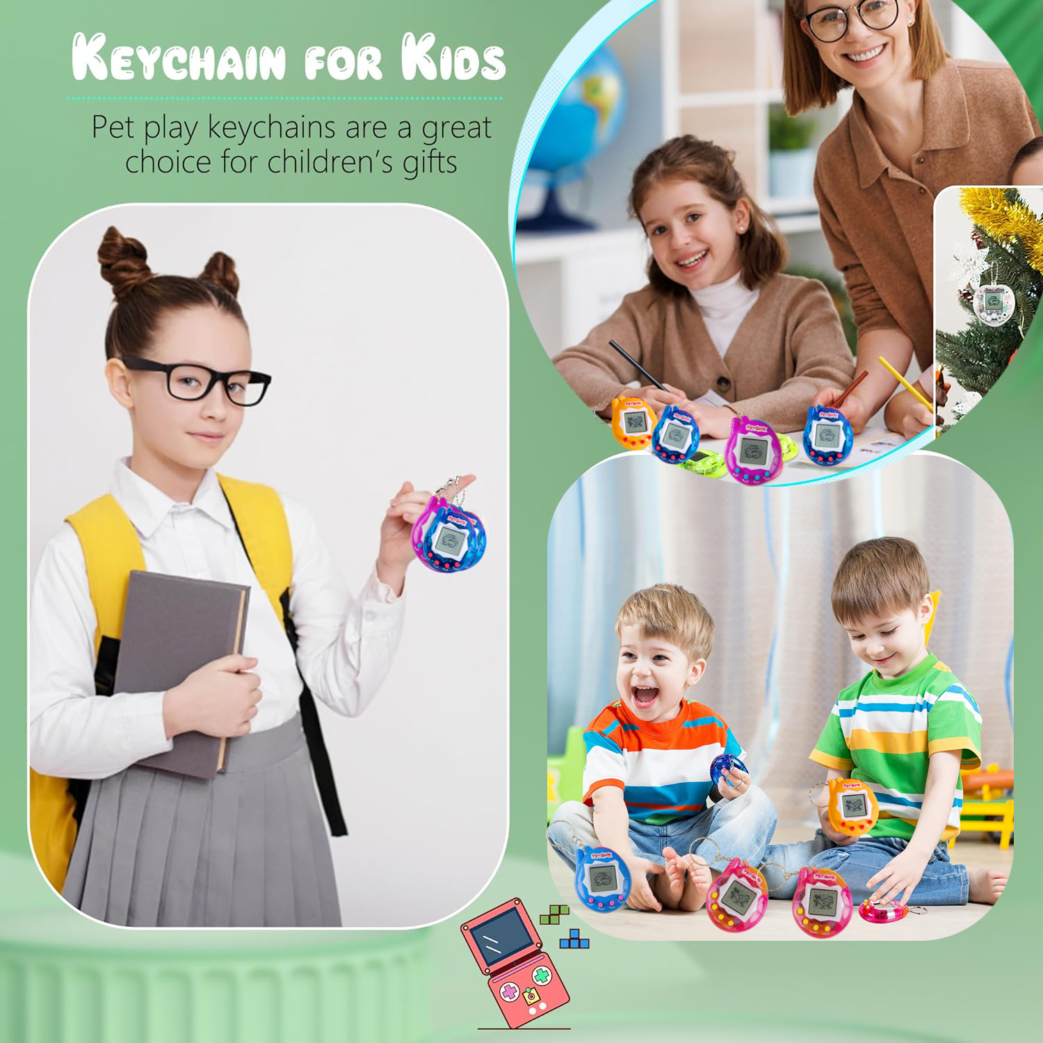 6-48PCS Virtual Pet Keychain D - Toys For Kids Video review and price