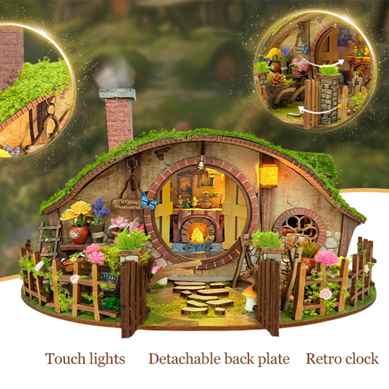Wooden DIY Magic Ring Dollhous - Kids Toys House review and price