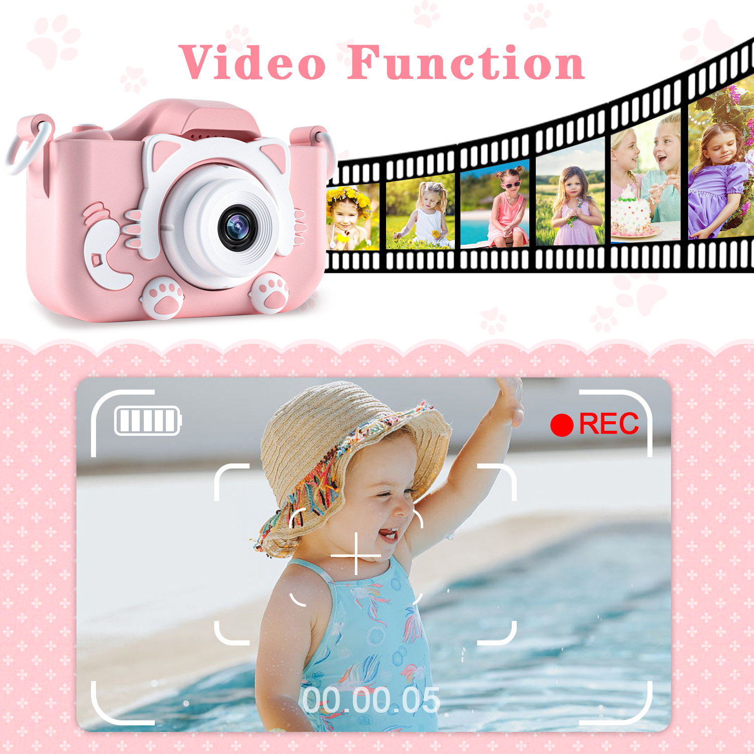 Kids Camera for Girls 1080P HD - Toys For Kids Video review and price